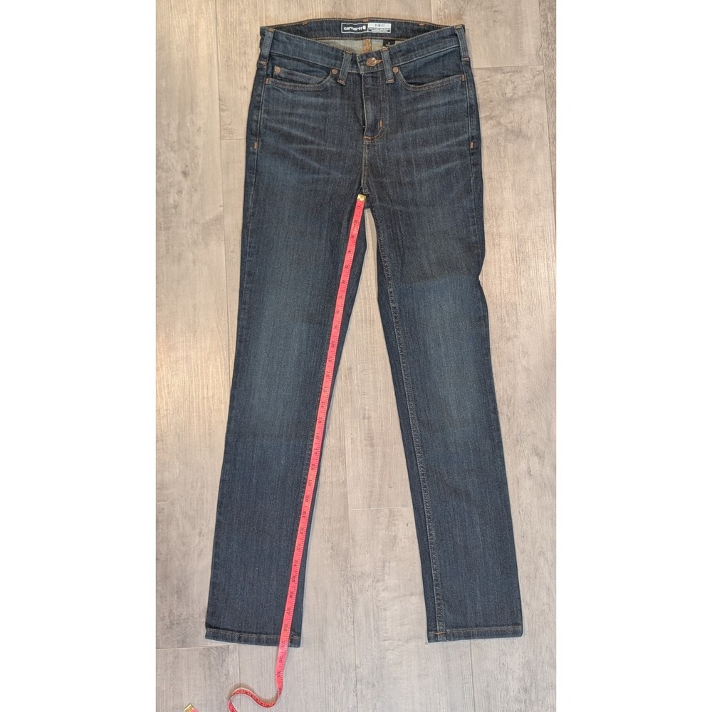 NWT Carhartt Women's Rugged Flex Slim Fit Tapered Jeans Size 2 Regular Stretch